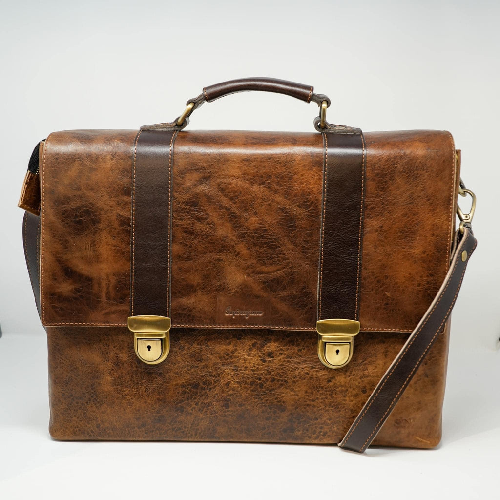 Borsa da lavoro Ventiquattrore Portadocumenti da Uomo Tracolla in pelle – 41x35x10