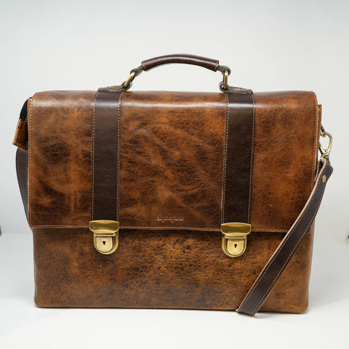 Borsa da lavoro Ventiquattrore Portadocumenti da Uomo Tracolla in pelle – 41x35x10