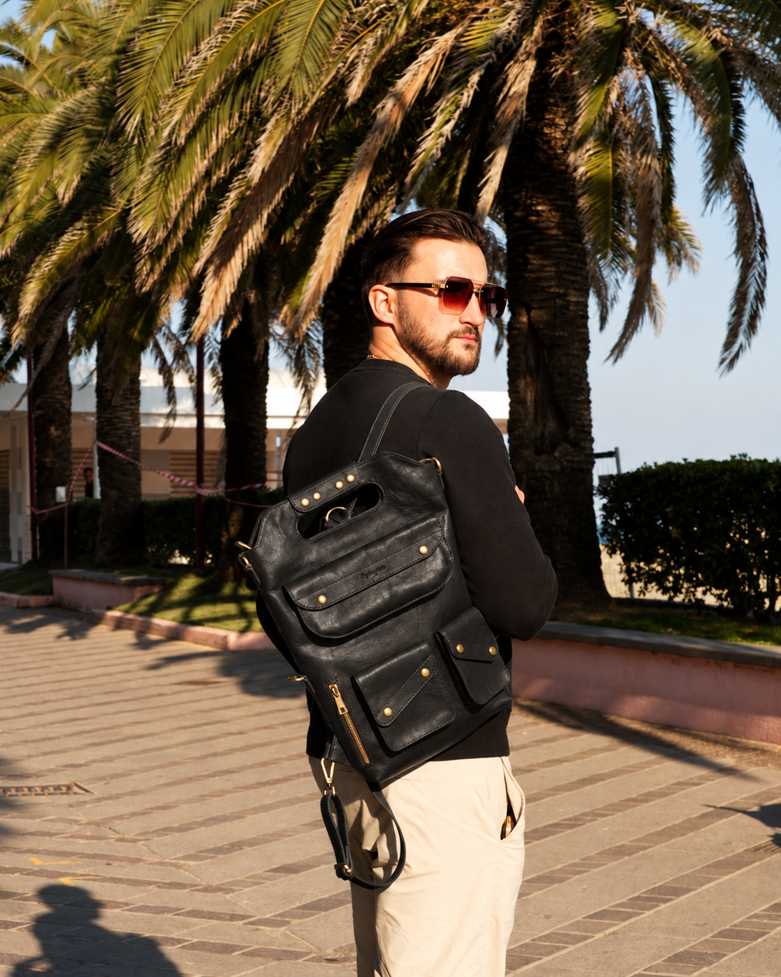 Zaino convertibile ESTRO di Pelle